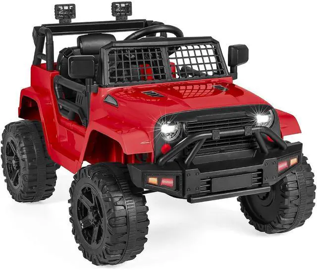 Main image of Best Choice Products 12V Kids Electric Vehicle Toy Ride On Car with Parent Remote Control for Toddlers, Seat Harness, 61 lbs Weight Capacity, Locking Doors, Spring Suspension, Bluetooth - Red