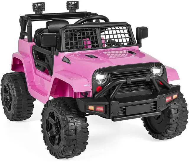 Main image of Best Choice Products 12V Kids Electric Vehicle Toy Ride On Car with Parent Remote Control for Toddlers, Seat Harness, 61 lbs Weight Capacity, Locking Doors, Spring Suspension, Bluetooth - Pink