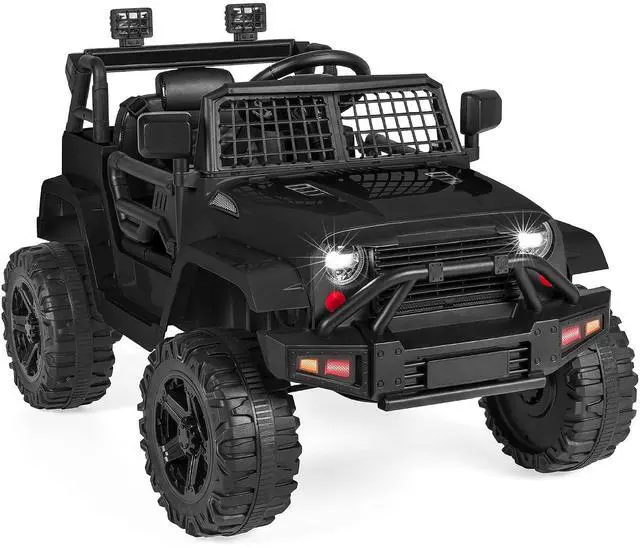 Main image of Best Choice Products 12V Kids Electric Vehicle Toy Ride On Car with Parent Remote Control for Toddlers, Seat Harness, 61 lbs Weight Capacity, Locking Doors, Spring Suspension, Bluetooth - Black