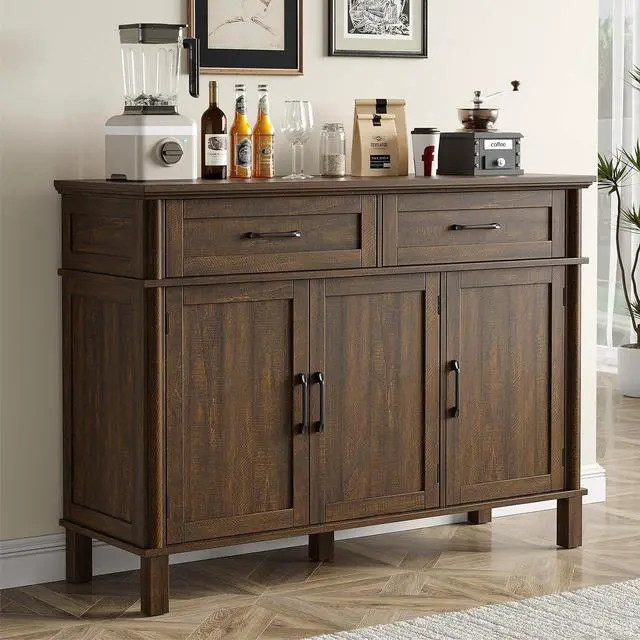 Main image of 48 Inch Sideboard Buffet Cabinet with Storage, Brown
