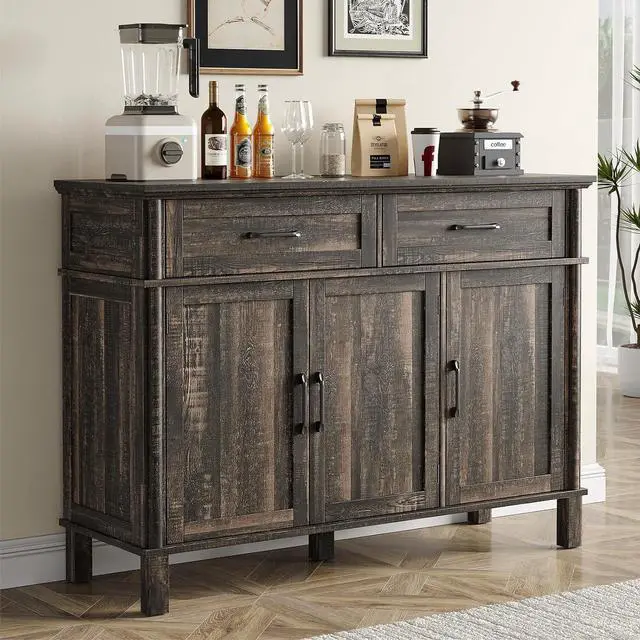 Main image of 48 Inch Sideboard Buffet Cabinet with Storage, Rustic Brown