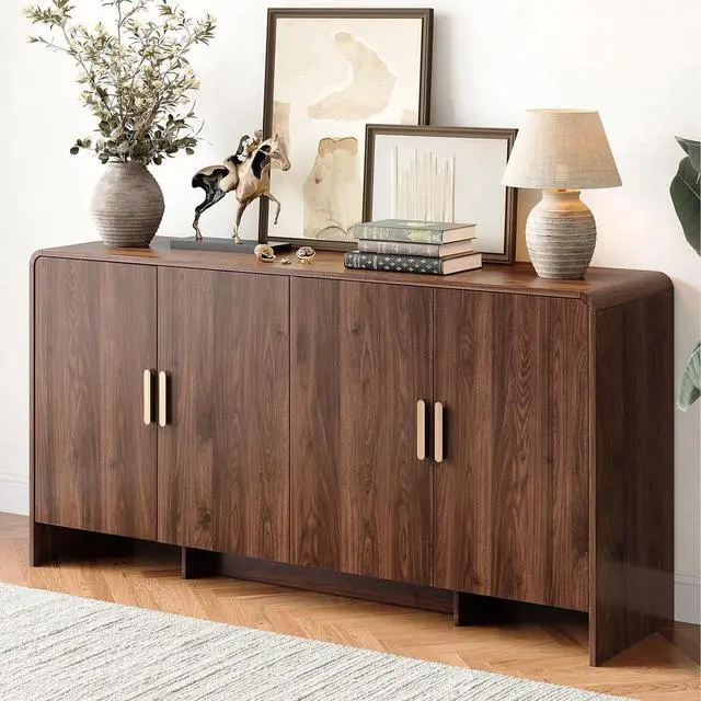 Main image of 60 Inch Sideboard Buffet Cabinet, Walnut