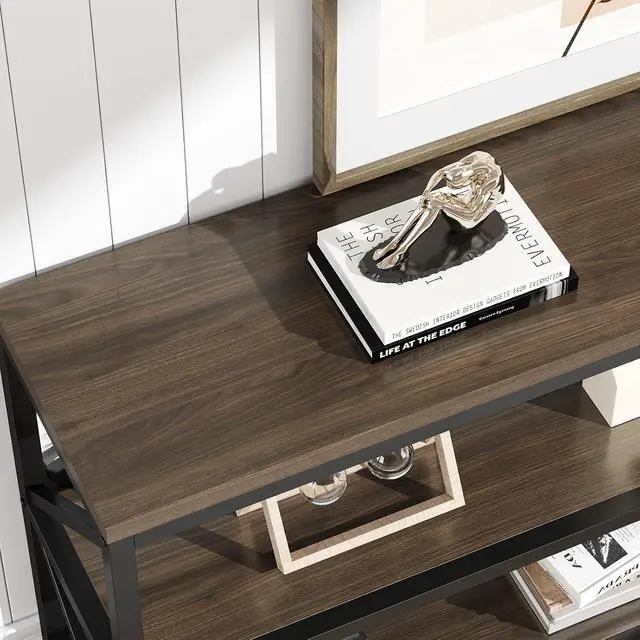 Alt view image 4 of 7 - 70.8" Extra Long Console Table, Narrow Industrial Sofa Tables