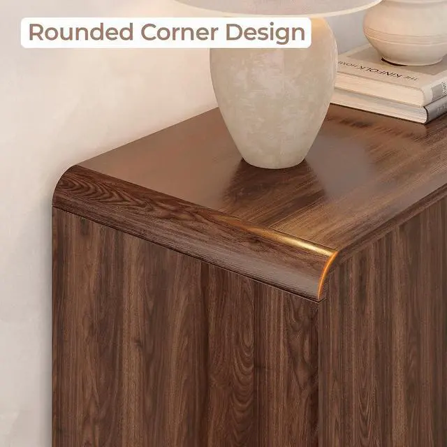 Alt view image 4 of 7 - 60 Inch Sideboard Buffet Cabinet, Walnut