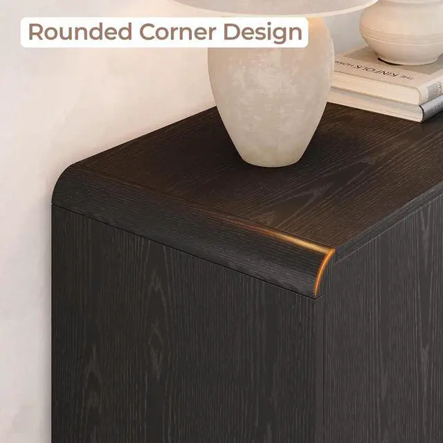 Alt view image 4 of 7 - 60 Inch Sideboard Buffet Cabinet, Black
