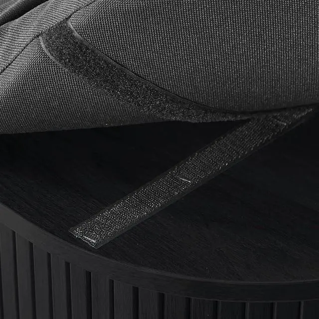 Alt view image 5 of 7 - 43" Fluted Storage Bench, Entryway Shoe Bench with Storege Black