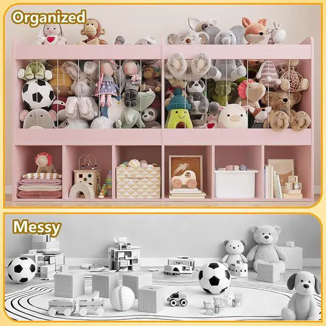 Alt view image 6 of 7 - 63.6" W Kids Toy Storage Organizer with Stuffed Animal Storage