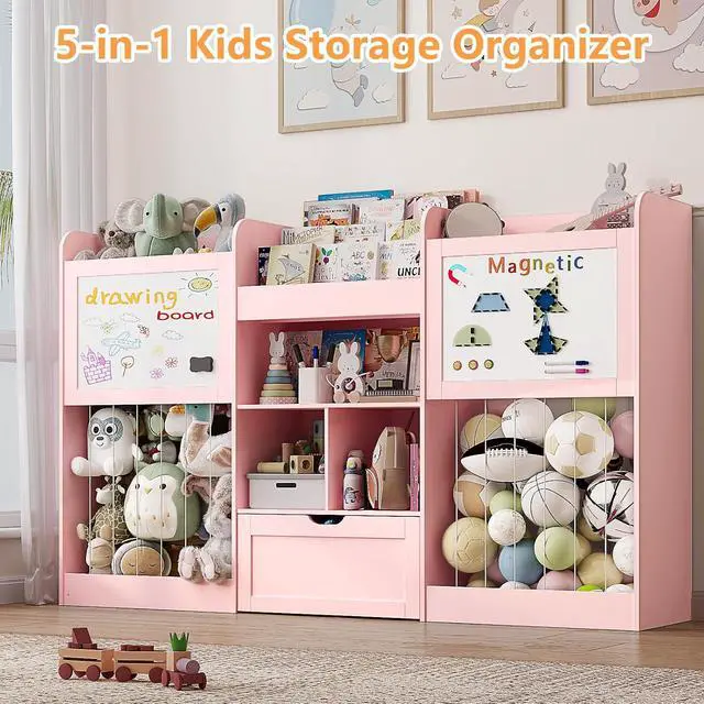 Alt view image 4 of 7 - 70.8" W Toy Organizers Storage, 378L Large Stuffed Animal Storage