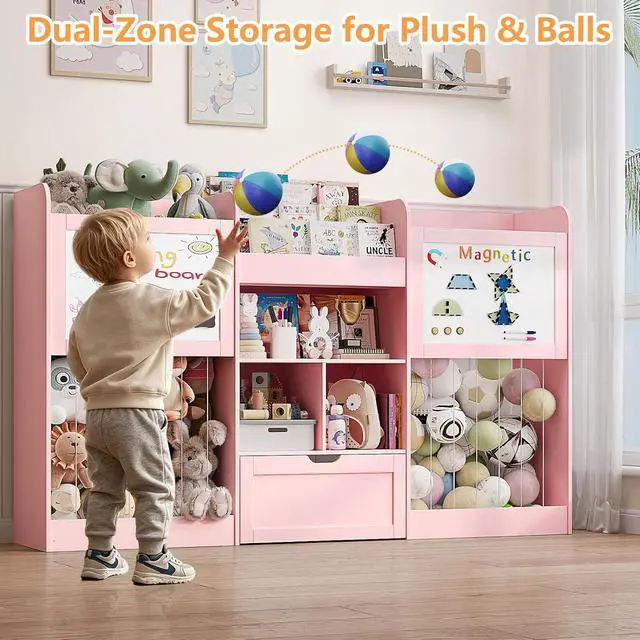 Alt view image 6 of 7 - 70.8" W Toy Organizers Storage, 378L Large Stuffed Animal Storage