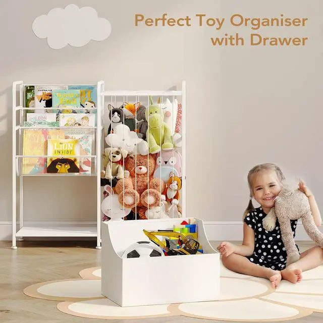 Alt view image 4 of 7 - Kids Bookshelf and Toy Storage with Toy Bins, Stuffed Animal Storage