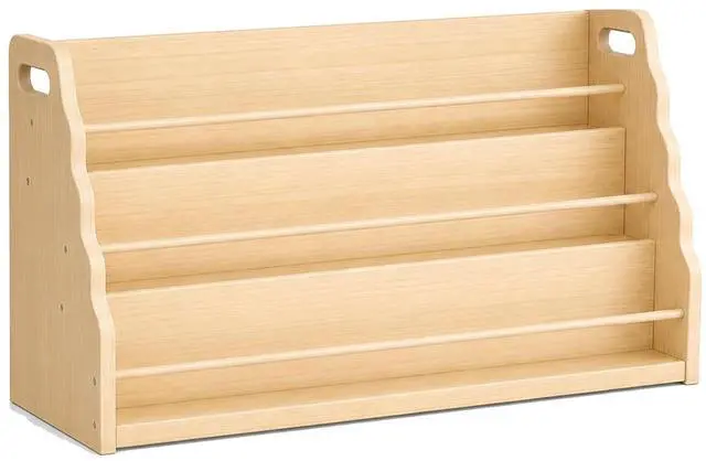 Main image of 3-Tier Montessori Kids Bookshelf, Solid Pine, Natural