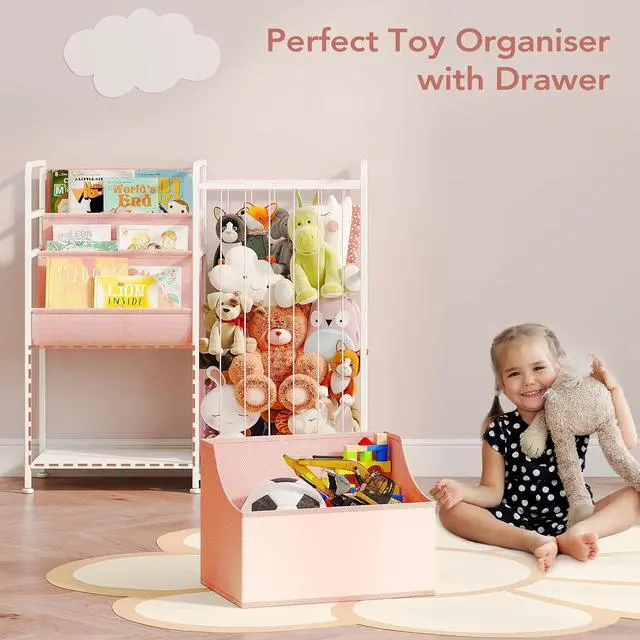Alt view image 4 of 7 - Kids Bookshelf and Toy Storage with Toy Bins, Stuffed Animal Storage