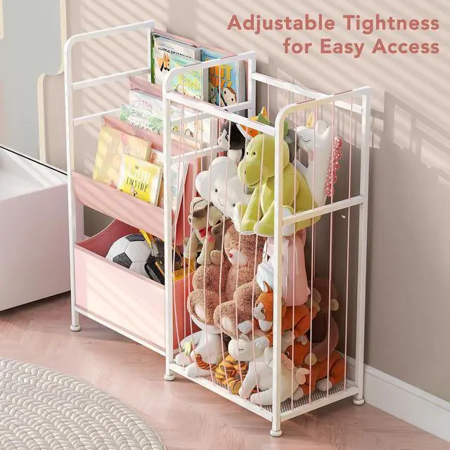 Alt view image 6 of 7 - Kids Bookshelf and Toy Storage with Toy Bins, Stuffed Animal Storage