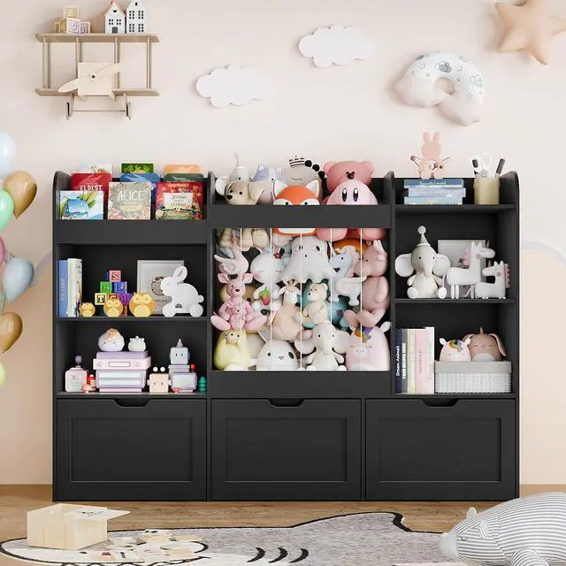 Alt view image 6 of 7 - 61" W Extra Large Toy Storage and Organizer with Stuffed Animal Zoo