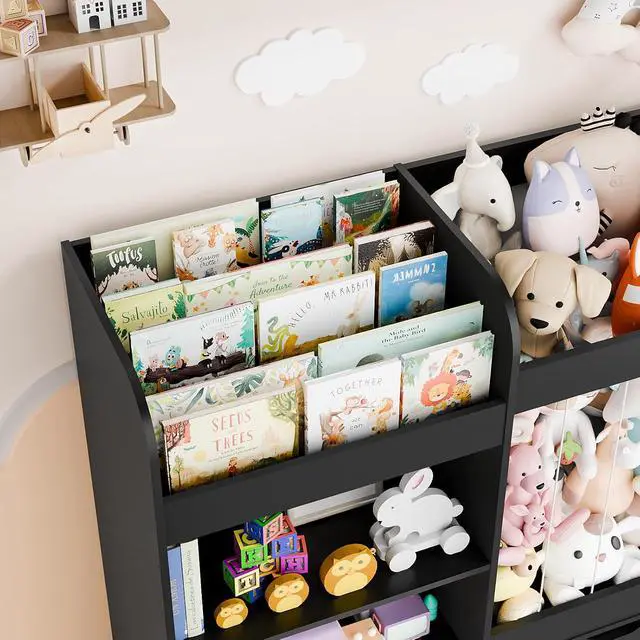Alt view image 7 of 7 - 61" W Extra Large Toy Storage and Organizer with Stuffed Animal Zoo