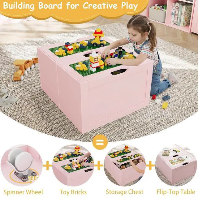 Alt view image 4 of 7 - VontinT 68.9"W Kids Toy Storage Reading Nook with Bookshelf & Drawer,Wooden