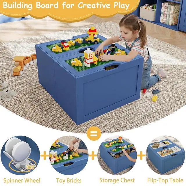 Alt view image 4 of 7 - VontinT 68.9" W Wooden Reading Nook Kids Bookshelf Toy Storage Organizer