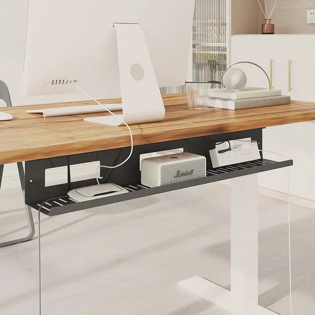 Main image of Black Cable Tray Metal Raceway Wire Organizer Office Home Computer Cable Management for Standing Desk