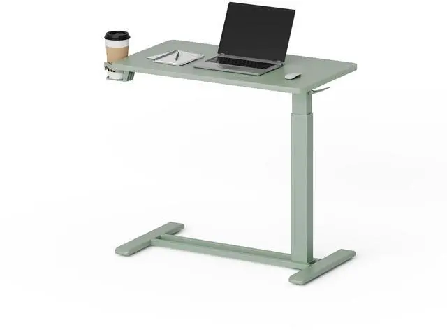 Main image of H7 32" Pneumatic Height-Adjustable Overbed Table with Wheels