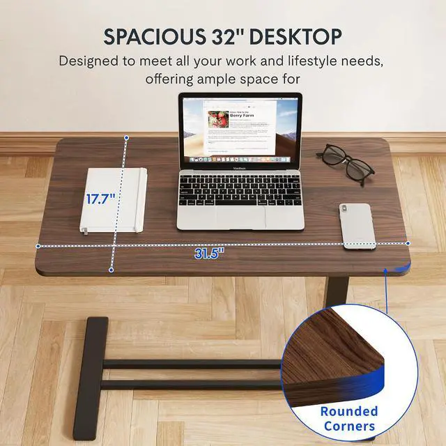 Alt view image 7 of 7 - 28''Adjustable C Table Gas Spring Mobile Side End Table