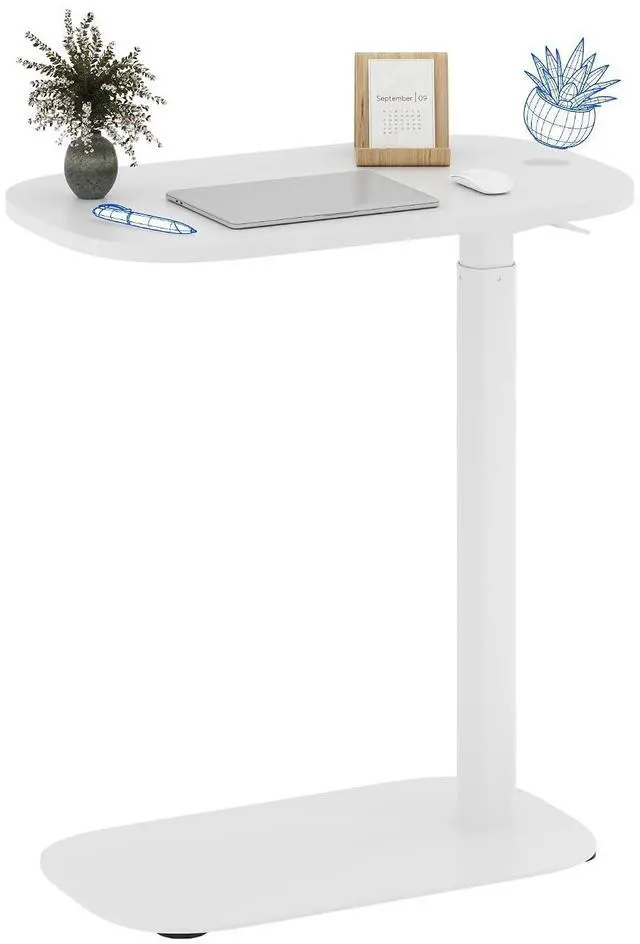 Main image of 24''Adjustable C Table Gas Spring Mobile Side End Table