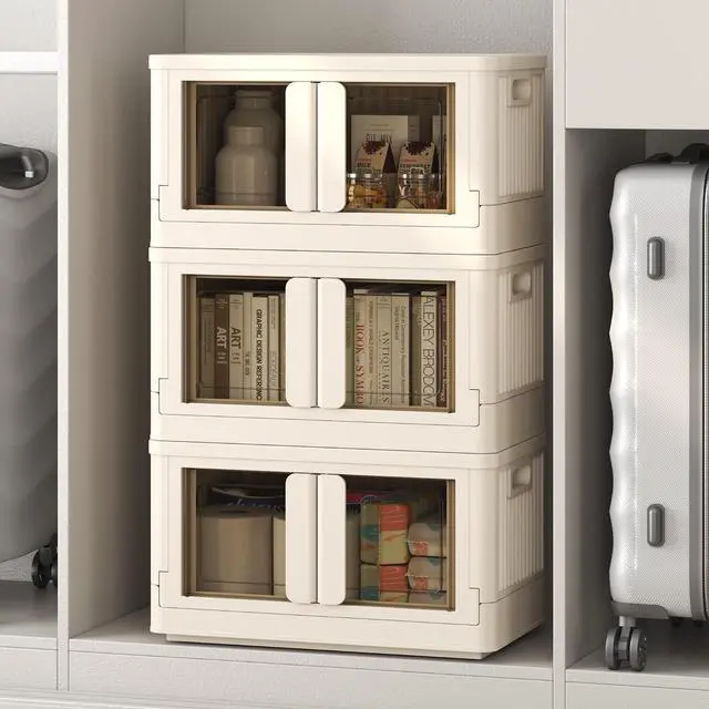 Main image of 110 QT Stackable Plastic Storage Bins With Lids, Milky White