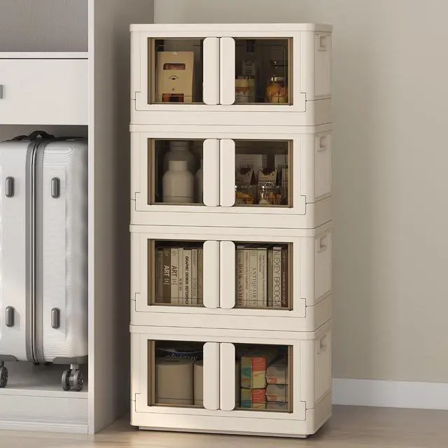 Main image of 150 QT Stackable Plastic Storage Bins With Lids, Milky White