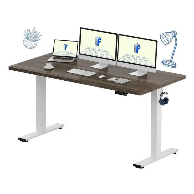 Main image of EN1 60"x24" One-Piece Standing Desk, Black Walnut