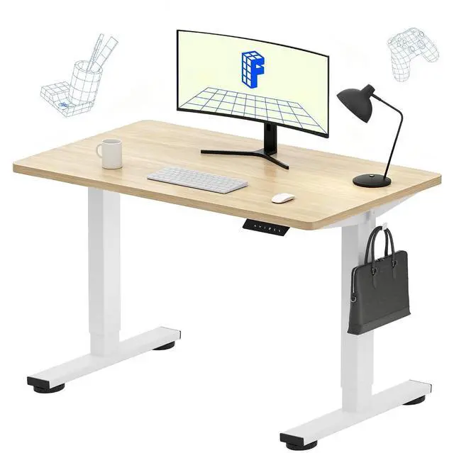 Main image of EN1 40"x24" One-Piece Standing Desk, White Wood Grain