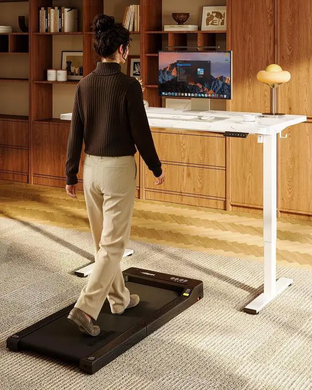 Alt view image 7 of 7 - EN1 48"x24" One-Piece Standing Desk, Marble Gray