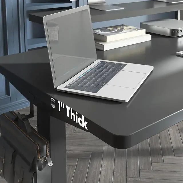 Alt view image 3 of 7 - 55"x28" Electric Standing Desk, Black