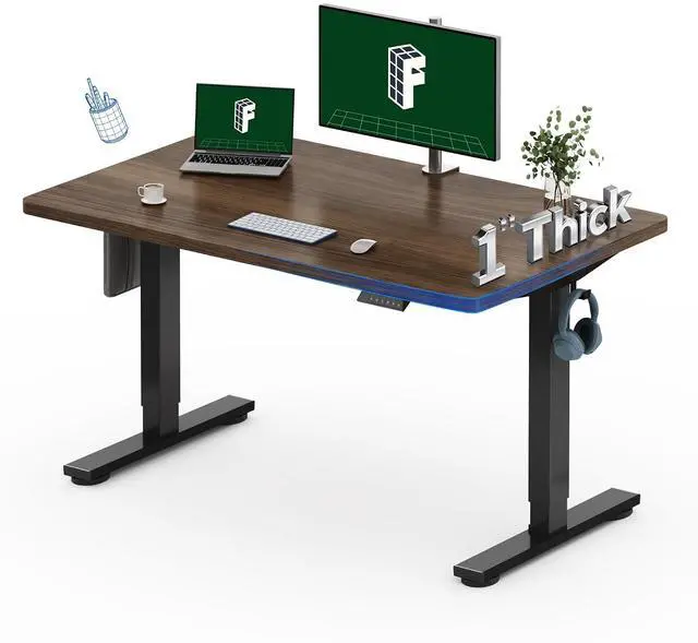 Main image of 48"x30" Electric Standing Desk, Black Walnut