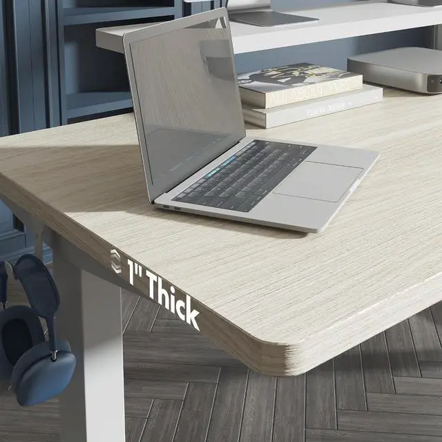 Alt view image 3 of 7 - 48"x30" Electric Standing Desk, White Wood Grain