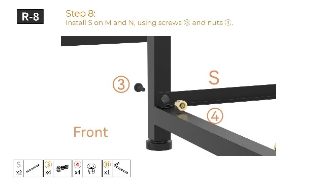 Alt view image 2 of 2 - MOTPK 51" L Shaped Gaming Desk with Shelf & 4 Drawers, Black