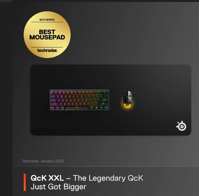 Alt view image 2 of 7 - QcK XXL Gaming Mouse Pad - Black