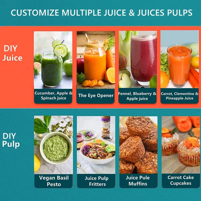 Alt view image 7 of 7 - Juicer Machines 800W 3 Inch Wide Mouth Anti-Drip Dual Speeds