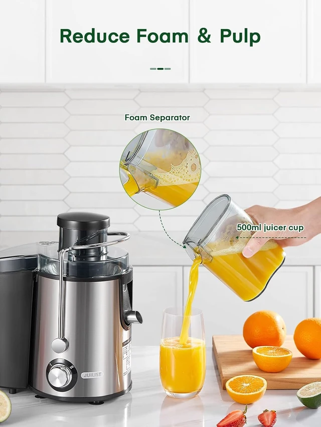Alt view image 6 of 7 - Juicer Machines 800W 3 Inch Wide Mouth Anti-Drip Dual Speeds