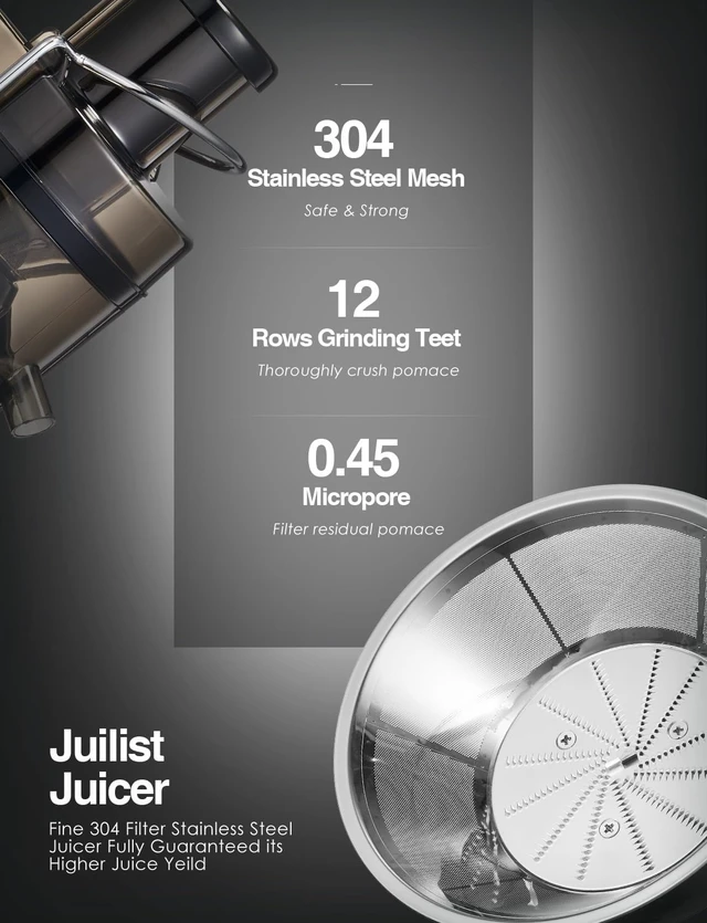 Alt view image 3 of 7 - Juicer Machines, 3" Wide Mouth Juicer Extractor, for Vegetable and Fruit with 3-Speed Setting, 400W Motor, Easy to Clean, Black