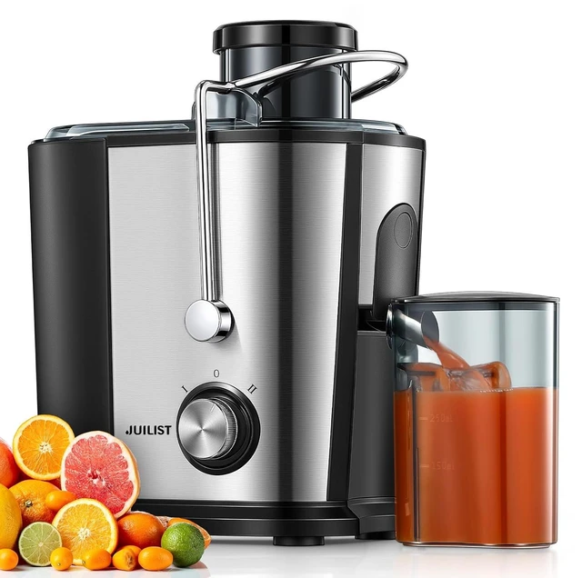 Main image of Juicer Machines, Centrifugal Juicer Whole Fruit and Vegetable with 3-inch Wide Food Chute, with Anti-drip & Anti-slip Function, 2 Speeds, Easy to Clean, Recipe Included, with Brush, 400W
