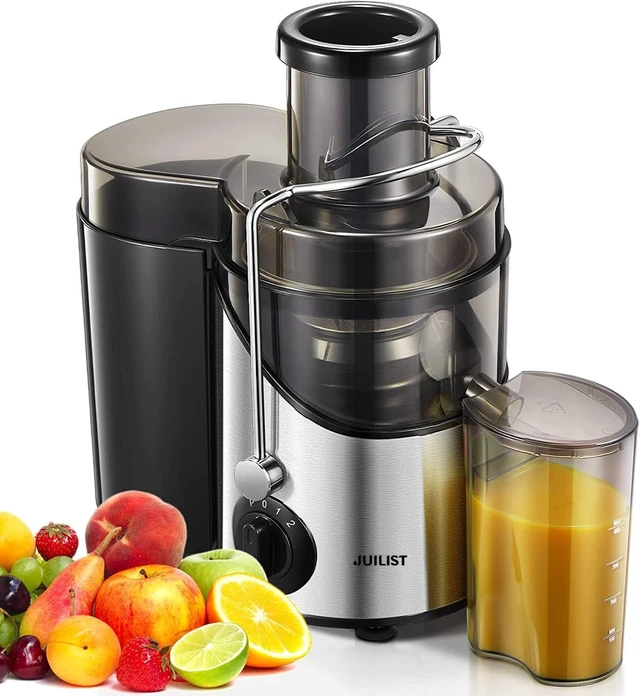 Main image of Juicer Machine Easy to Clean, 3" Feed Chute for Whole Fruit and Vegetable, Brush, Black