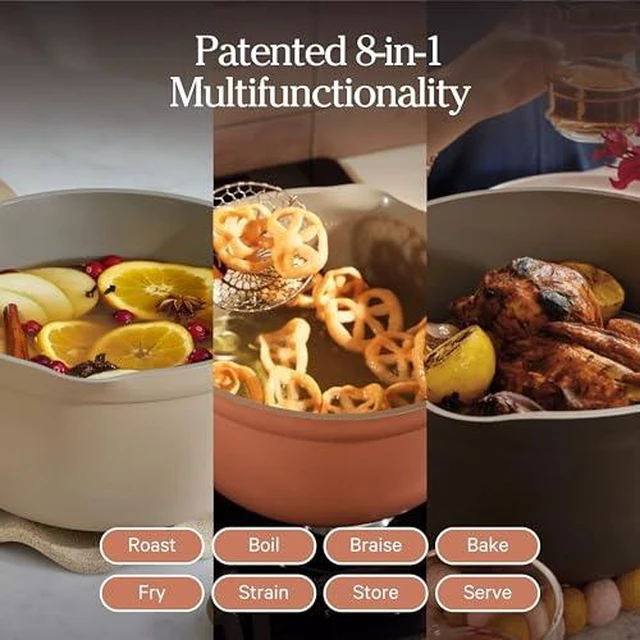 Alt view image 2 of 6 - Perfect Pot, 5.5 Qt Nonstick Ceramic Pot & Dutch Oven with Lid