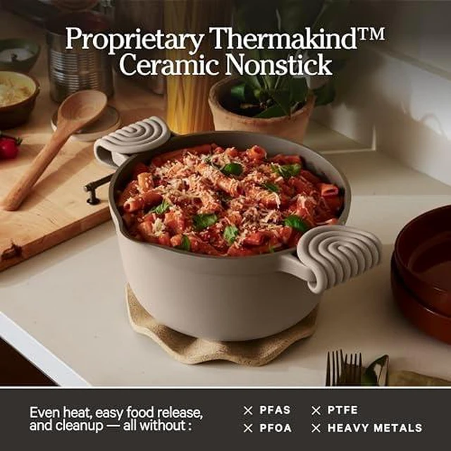 Alt view image 3 of 6 - Perfect Pot, 5.5 Qt Nonstick Ceramic Pot & Dutch Oven with Lid