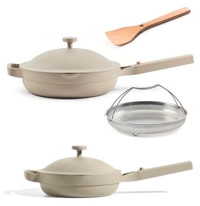 Main image of Always Pan Duo, 10.5" and 8.5" Nonstick Fry Pan Set with Strainer