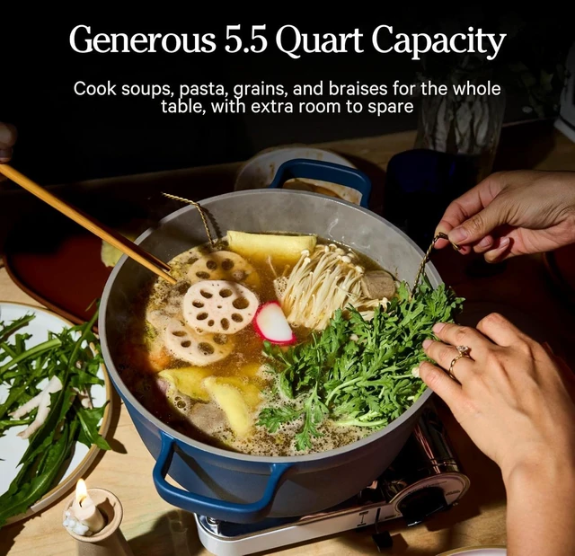 Alt view image 5 of 6 - Perfect Pot, 5.5 Qt Nonstick Ceramic Pot & Dutch Oven with Lid