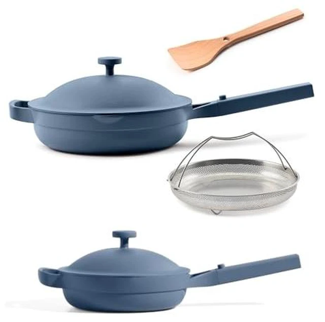 Main image of Always Pan Duo, 10.5" and 8.5" Nonstick Fry Pan Set with Strainer