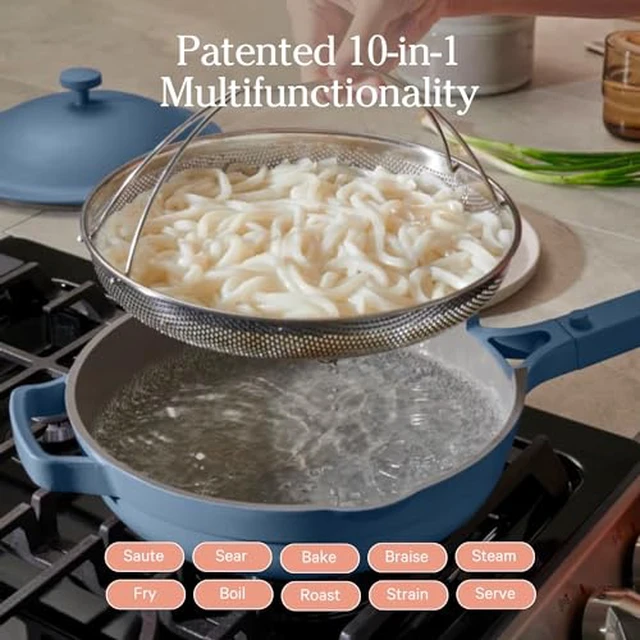 Alt view image 4 of 7 - Always Pan Duo, 10.5" and 8.5" Nonstick Fry Pan Set with Strainer