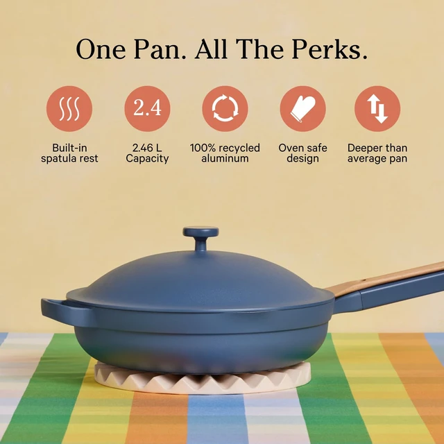 Alt view image 2 of 7 - Always Pan Duo, 10.5" and 8.5" Nonstick Fry Pan Set with Strainer