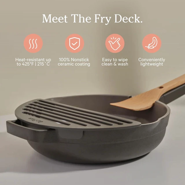 Alt view image 2 of 6 - Our Place Fry Deck, Nonstick Ceramic Frying Rack with Cooking Chopsticks