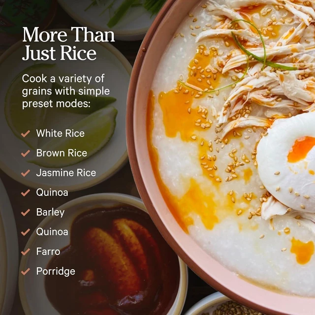Alt view image 5 of 7 - Rice Cooker, Compact 6-Cup Ceramic Nonstick Rice & Grain Cooker