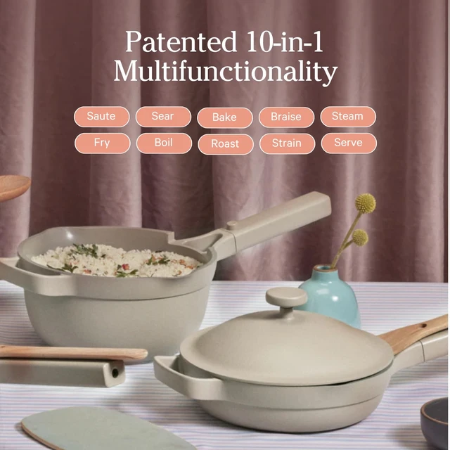 Alt view image 5 of 7 - Always Pan Duo, 10.5" and 8.5" Nonstick Fry Pan Set with Strainer